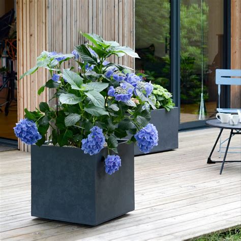 Pot De Fleurs Eda Carr Basalt Cm Anthracite Pas Cher Achat Vente