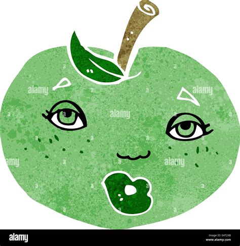 cartoon apple with face Stock Vector Image & Art - Alamy