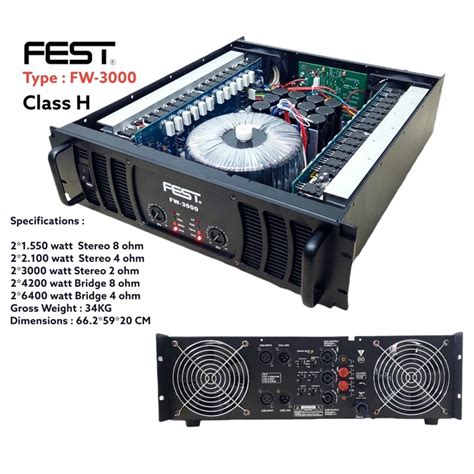 Jual Power Fest FW 3000 Original Amplifier FEST FW3000 Class H