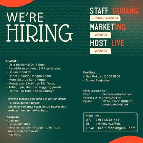 Lowongan Kerja Januari Host Live Online Shop Di Solo Info Loker Solo