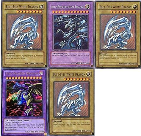 Buy Yu Gi Oh Blue Eyes Ultimate Dragon Five Headed Dragon And 3 Blue