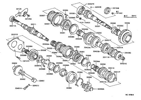 Toyota Mr Sw L Acmzfg Powertrain Chassis Transmission Gear Mtm