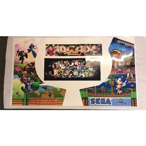 MARIO & SONIC MIX Arcade Cabinet Retro Artwork Bartop/Arcade cabinet ...