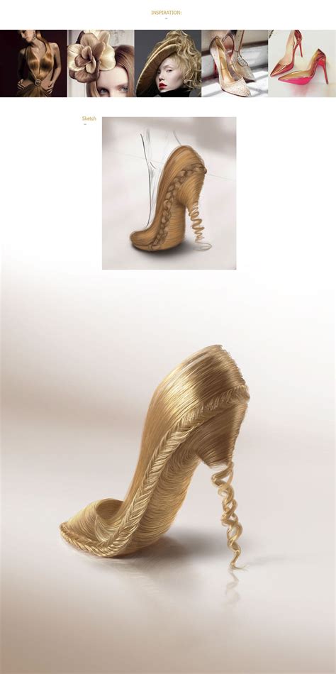 3D Shoes Hair on Behance
