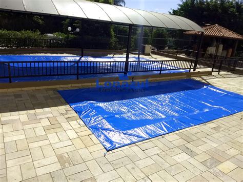 Lona Azul Para Piscina 2x2 Pvc Vinil 500 Micras Lonazul Capas Para