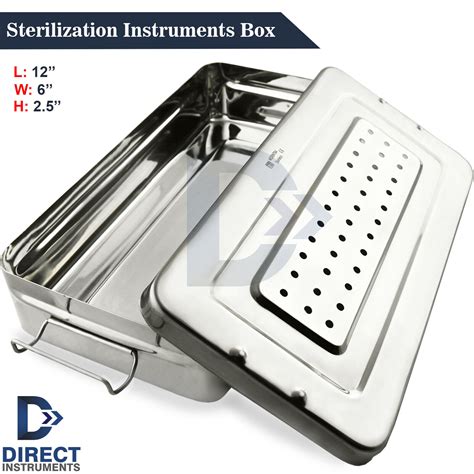 Surgical Dental Instrument Box Cassette Autoclave Sterilization Container 12 สำนักงานสิทธิ