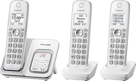 Panasonic Kx Tgd W T L Phone Sans Fil Extensible Avec Bloc D Appel Et