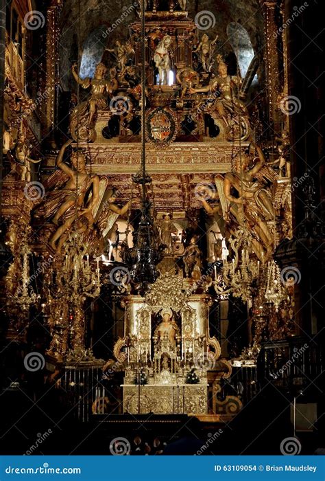 The Altar Of The Cathedral Of Santiago De Compostela Editorial Stock