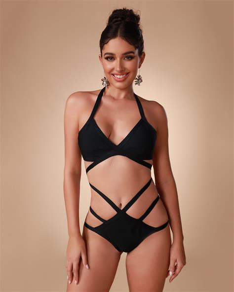 Bandage Halter Bikini Set Wolddress