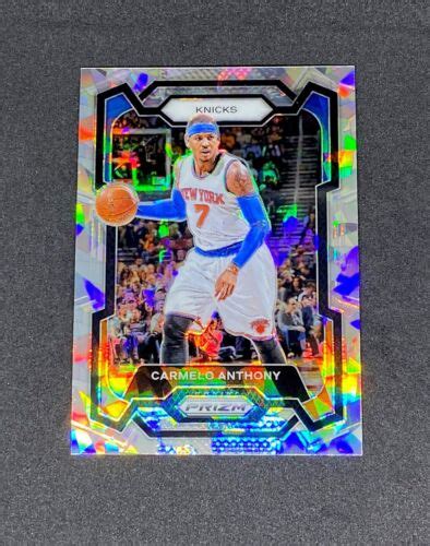 Carmelo Anthony Panini Prizm Silver Cracked Ice New York Knicks