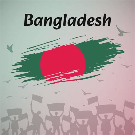 Bangladesh National Day Celebration. Patriotic Design with Flag, Birds ...