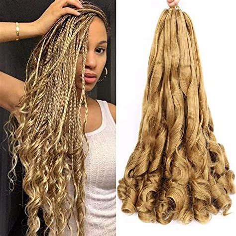 French Curly Braiding Hair Pre Stretched Inch Packs Loose Wavy