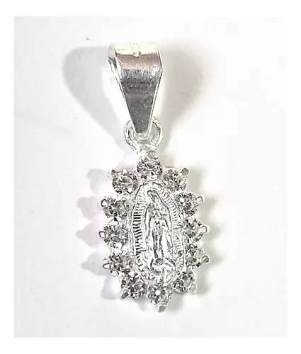 Medalla Virgen De Guadalupe De Plata Con Piedras