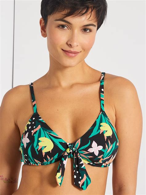 Reggiseno Bikini A Triangolo Imbottito Nero Kiabi