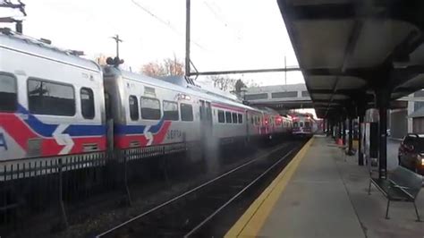 Septa Regional Rail Trains With Rotem Silverliner Vs At Jenkintown