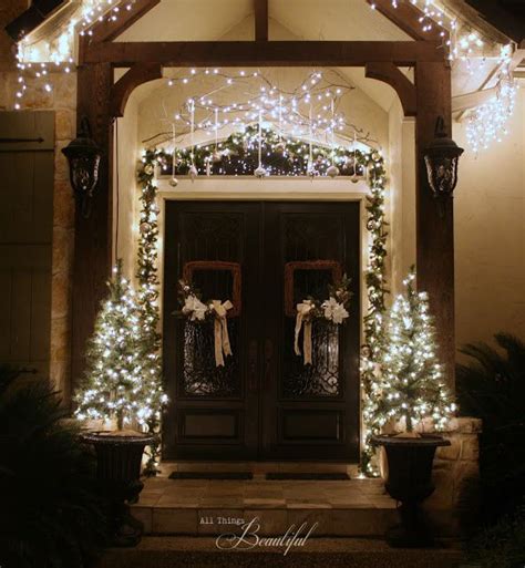 All Things Beautiful: Christmas Porch {Garland} | Outdoor christmas lights, Decorating with ...