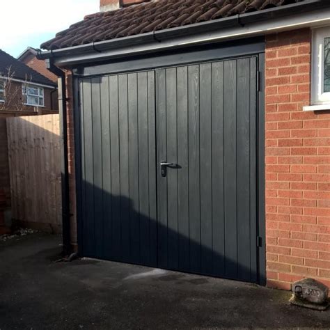 Grp Side Hinged Garage Door In Anthracite Grey Elite Gd