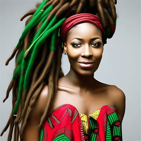 Beautiful African Woman With Dreadlocks · Creative Fabrica