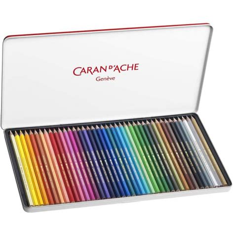 Caran D Ache 40 Crayons De Couleur Aquarellables Surdiscount ART0011497