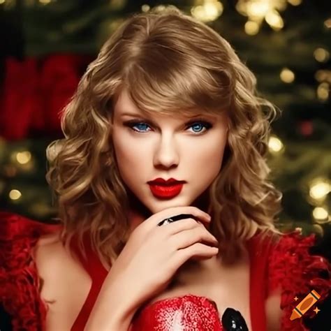 Taylor Swift Celebrating Christmas On Craiyon