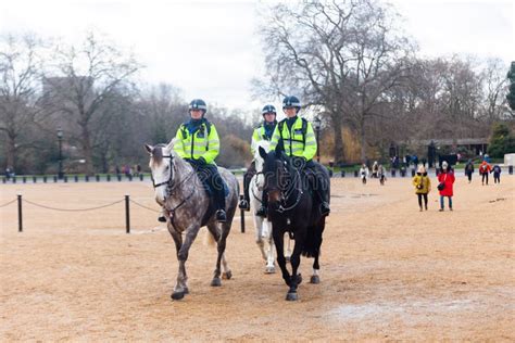 Police Officers On Horse In London Streets Editorial Stock Image