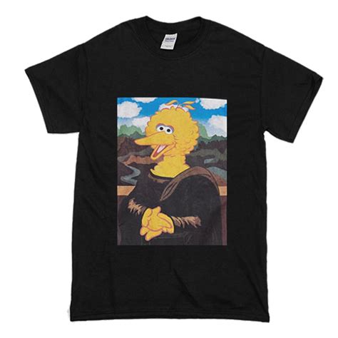 Big Bird Sesame Street Monalisa T Shirt Bsm