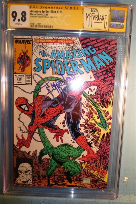 Amazing Spider Man 318 CGC 9 8 SS Todd McFarlane Signature Series