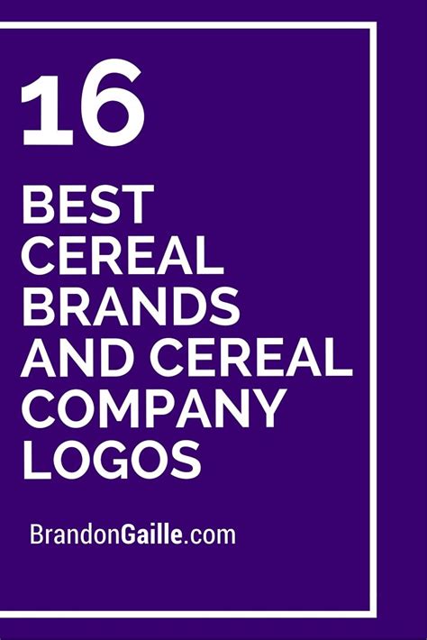 16 Best Cereal Brands and Cereal Company Logos | Cereal company logos, Cereal brands, Business ...