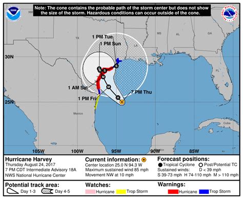 Map Of Texas Hurricane Harvey Map