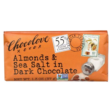 Chocolove Xoxox Premium Chocolate Bar Dark Chocolate Almonds And