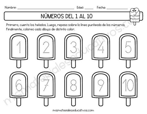 Números Del 1 Al 20 Para Repasar Grafomotricidad De Números Del 1 Al 20