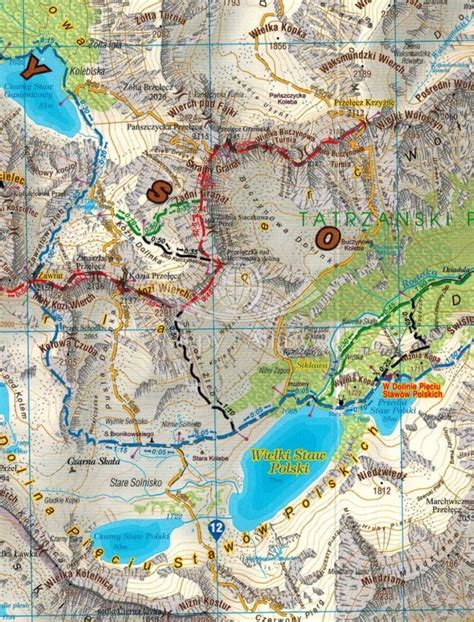 Tatrza Ski Park Narodowy Mapa Turystyczna Galileos