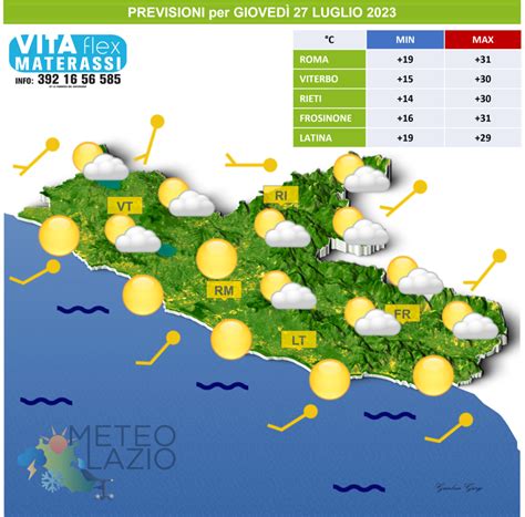 Bollettino Meteo Per OGGI 27 Luglio 2023 E DOMANI 28 Luglio 2023