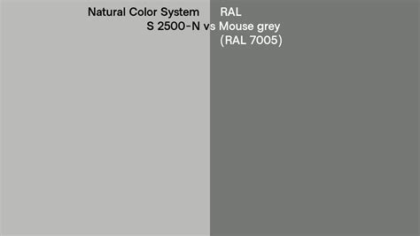 Natural Color System S 2500 N Vs Ral Mouse Grey Ral 7005 Side By Side