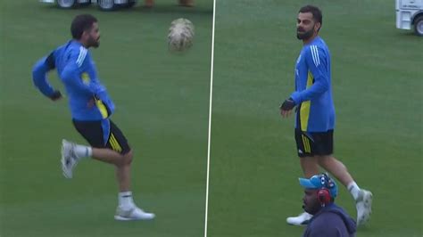 Virat Kohli Shows His Football Skills During Warm-Up Ahead of IND vs ...