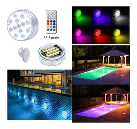 Luces Led P Pileta Sumergible A Pilas Colores Con Leds En Venta