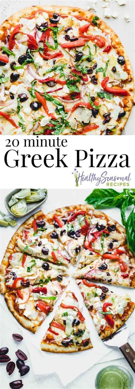 Homemade Greek Pizza in 20 Minutes - Healthy Seasonal Recipes