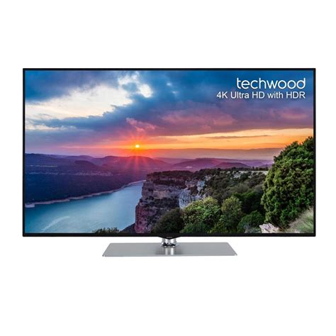 Techwood 50ao8usb 50 Inch Smart 4k Ultra Hd Tv Hdr Freeview Play Black