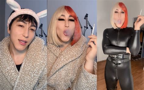 Smoking Sissy Slut Full Feminization With Catsuit And Boots Shemale In