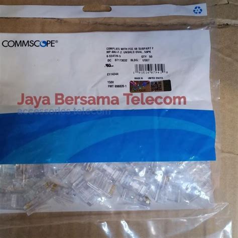 Jual Konektor RJ 45 Cat 5e Commscope Original 50pcs Shopee Indonesia