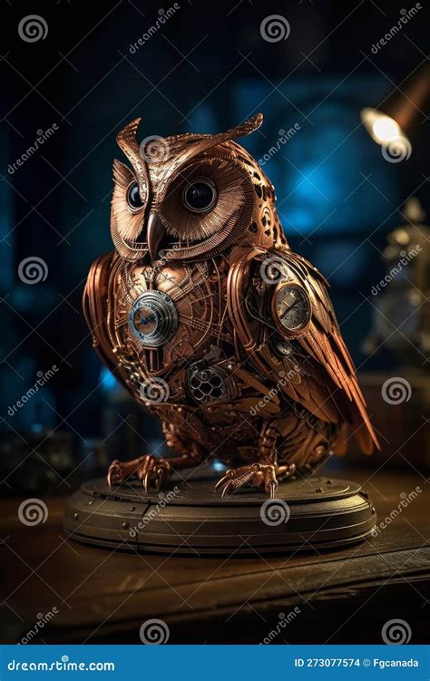 Steampunk Sculpture of Owl Made of Metal and Leather, Incredible ...