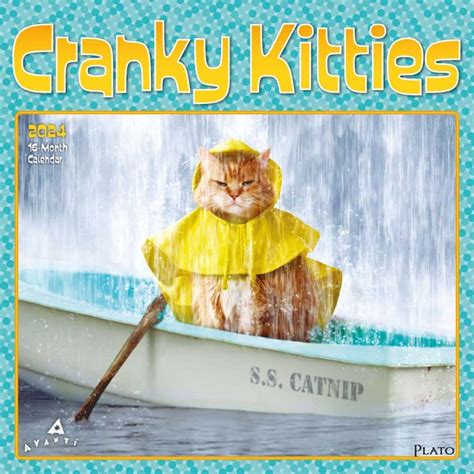 Avanti Cranky Kitties 2024 Square Wall Calendar Plato Calendars