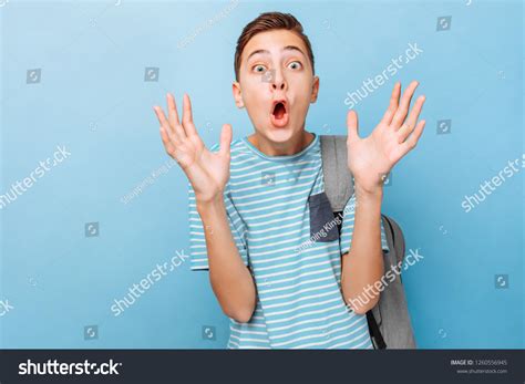 Surprised Teenage Boy Mouth Wide Open Stock Photo 1260556945 | Shutterstock