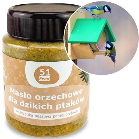 PTASIE MASŁO ORZECHOWE POKARM KARMA DLA DZIKICH PTAKÓW DO KARMNIK 340G