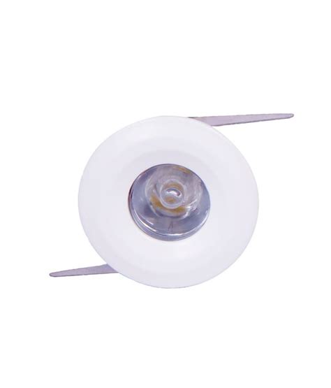 OJO DE BUEY LED 1W BORDE BLANCO 4CM REDONDA 110V LUZ CALIDA