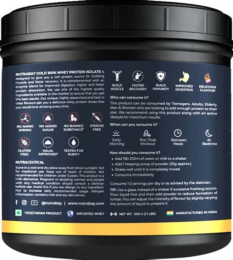 Buy Nutrabay Gold Whey Protein Isolate Rich Chocolate Creme G