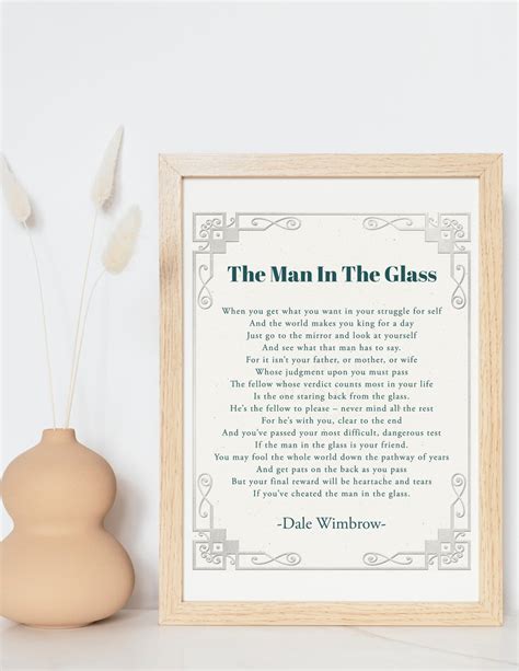 The Man In The Glass Poem Art By Dale Wimbrow 3 Color Pack Etsy