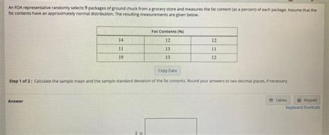 Solved An Fda Representative Randomly Selects Packages Of Chegg