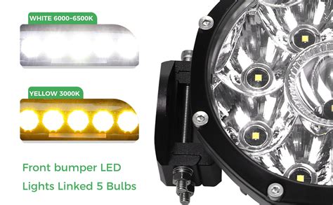 Amazon Bracingo Front Bumper Round Led Spot Light Bar Offroad With