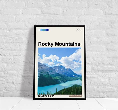 Rocky Mountains National Park Poster Rocky Mountains Poster Etsy